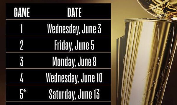 一竞技-NBA官方公布本赛季总决赛日程安排：6月4日G1正式开战